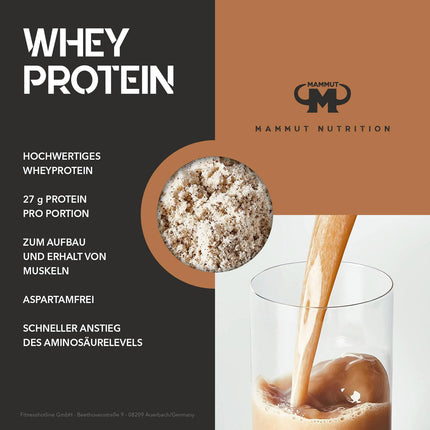 Mammut Nutrition Whey Protein, Iced Coffee with real coffee, whey, protein, protein shake, 1000 g