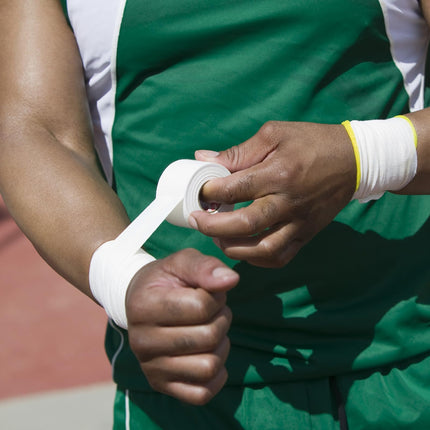 4 rolls of sports tape white, 3.8cm x 10m tape sports tape bandage football tape medical tape finger tape tape tape for football volleyball all sports - strong adhesion, tearable &amp; skin-friendly