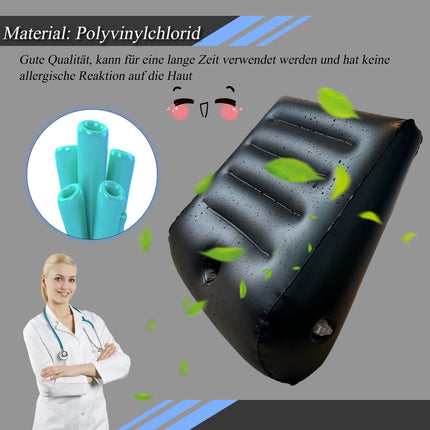 BDSMJOY Sex Furniture Set, Inflatable Sex Pillow, Erotic Pillow &amp; Ramps with Feather Tickler, Sex Dice, Blindfold, Sex Bed, Erotic Sex Toy for Both Together, Sex Toy for Couples (Black)