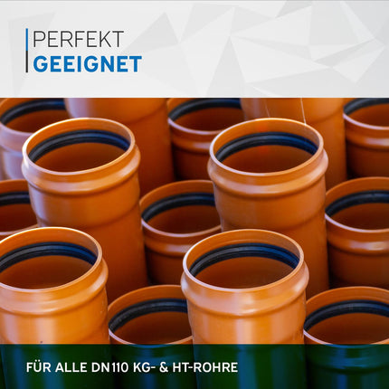 kör4u backflow flap DN 110, orange, wastewater, rat protection, backflow preventer (DN 110)