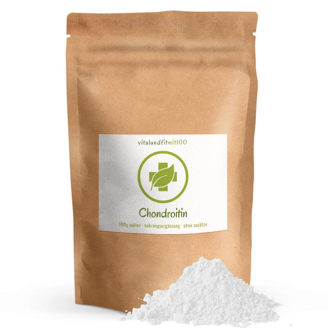 Chondroitin Powder - 100 g - Chondroitin Sulfate - Sulfate, Sulfates - Top Quality - Finely Ground - NO Additives or Excipients - Quality: MADE IN GERMANY