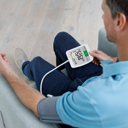 Medisana BU 510 upper arm blood pressure monitor, blood pressure and pulse monitor with memory function, traffic light scale, blood pressure cuff with irregular heartbeat indicator