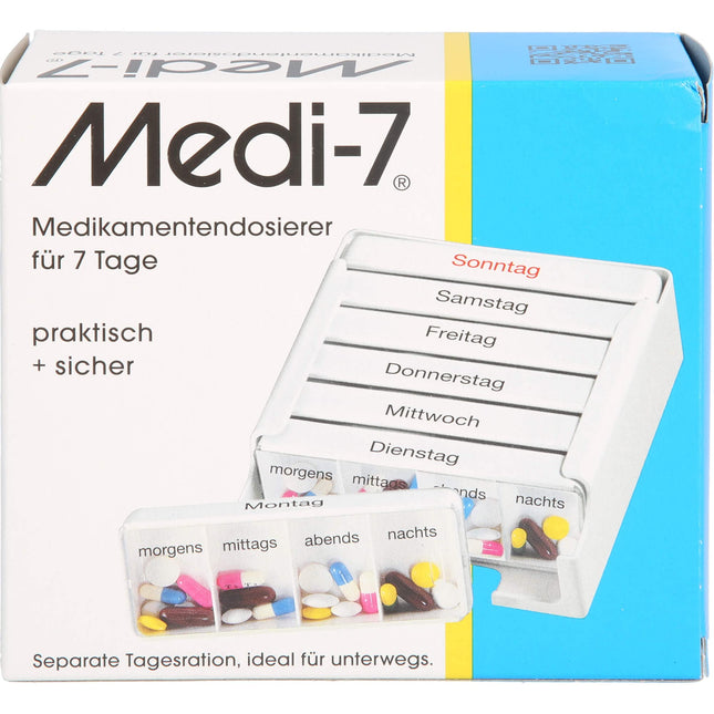 Medi 7 medication dispenser for 7 days, 1 piece (1 pack)