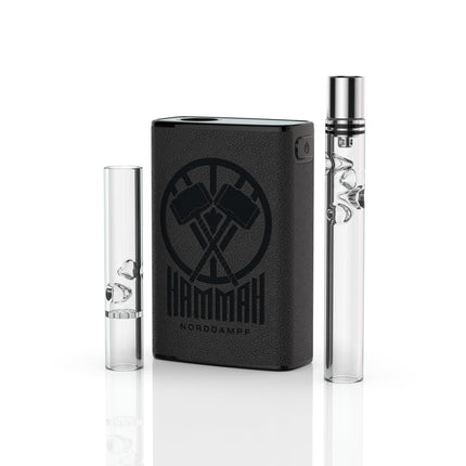 Norddampf HAMMAH Herb Vaporizer | Compact premium vaporizer for herbs | Hybrid heating technology | 1600mAh battery | 30s heat-up time | Insulated airway | 5 temperature levels | DEEP BLACK