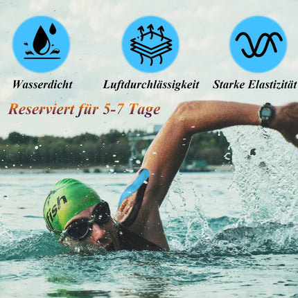 HONYAO® Kinesiotapes 2 Rolls, Kinesiology Tape (5m×5cm), Physio Tape for Shoulder, Back, Knee, Elbow and Neck, Sports Tape, Skin-friendly, Elastic &amp; Waterproof - Skin-colored