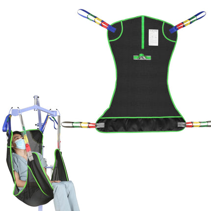 EZ Assistive Full Body Patient Lift Sling features a four points mesh sling for patient transfers and supports up to 500lbs (230kgs). (large)