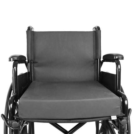PEPE Mobility - Anti-decubitus wheelchair seat cushion (42 x 42 x 8 cm), orthopedic, memory foam, decubitus, black - Made in Europe