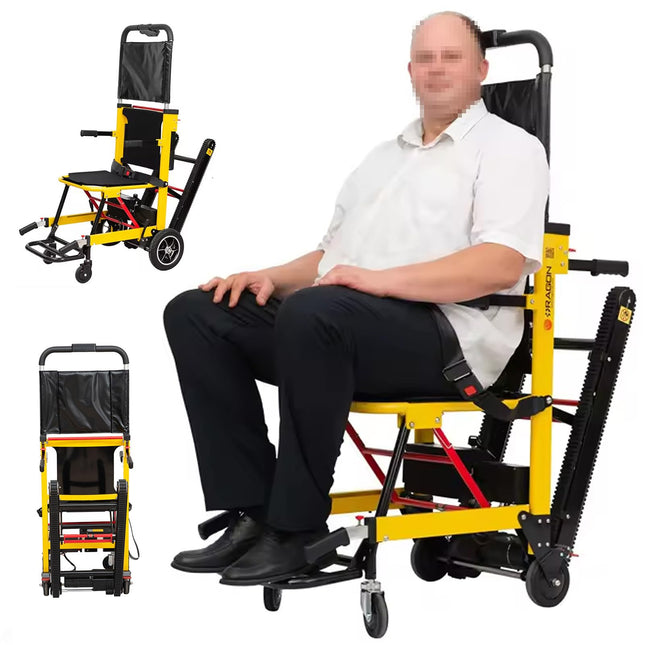 flatpincololee Electric Stairlift Chair, Foldable Stair Climber Wheelchair, Electric Stair Climber Cart, Mobile Stairlift without Installation