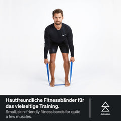 BLACKROLL® SUPER Band FITNESS BAND Set (3-pack), exercise bands for strengthening muscles, flexible resistance bands in 3 strengths: light (orange), medium (green) &amp; strong (blue), Made in Germany