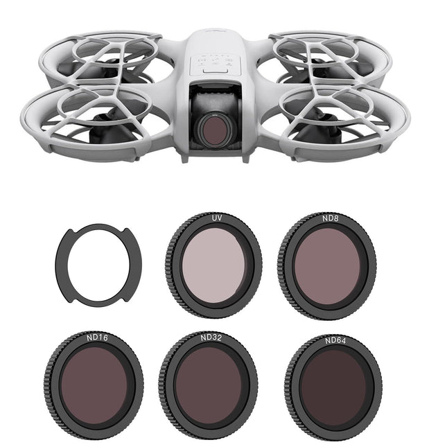 Uvafly Neo ND Filter, Multi-Coated Magnetic Camera Lens Filters for DJI Neo Drone Accessories 5 Pack (UV/ND8/ND16/ND32/ND64)