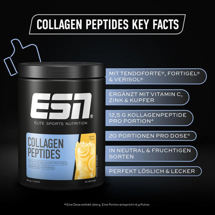 ESN Collagen Peptides, Lemon, 300 g - made in Germany