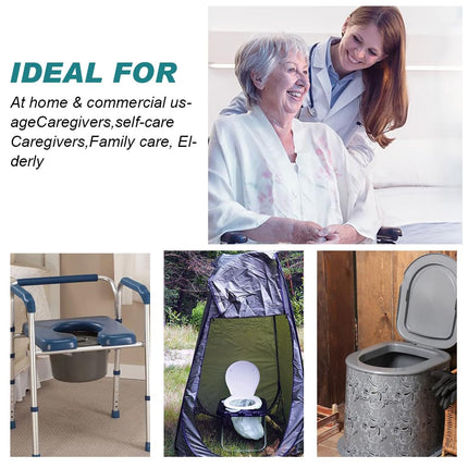 Toilet bags with absorbent pads Portable toilet bags Disposable commode toilet pads Bedpan pads 20 pieces Toilet pads with 20 absorbent pads