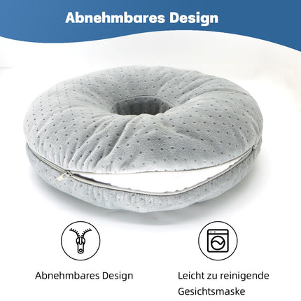 Topzora Piercing Pillow with Hole – Donut Pillow for Side Sleepers to Relieve Ear Pain, Piercing Pillow for Side Sleepers to Relieve Ear Pain, Donut Ear Pillow-Gray