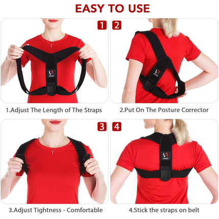 Schiara Posture Corrector for Women and Men: Comfortable Upper Back Support Adjustable Back Support for Back, Neck and Shoulder