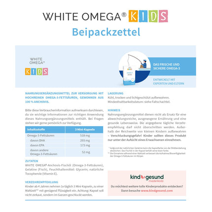 Omega-3 capsules for children – Best in the category 2025 – 518 mg fish oil with DHA &amp; EPA – sugar-free – 90 mini-capsules (1 month)