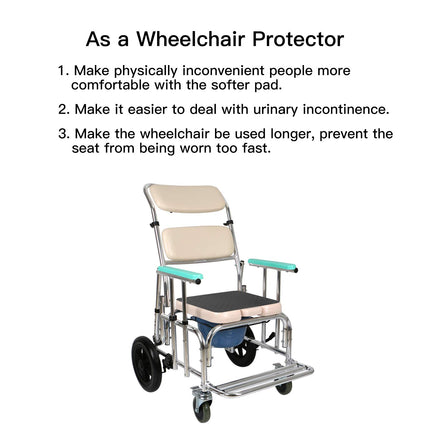 Incontinence Chair Pad, Washable, Non-Slip, Reusable Incontinence Bed Protector, Washable Seat Pad, Large Bed Chair Pad (Black 51*56 cm)