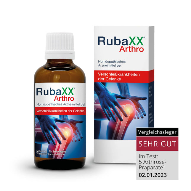 RubaXX Arthro - Natural medicine specifically for osteoarthritis - knee osteoarthritis, hip osteoarthritis, finger joint osteoarthritis, wrist osteoarthritis 50 ml