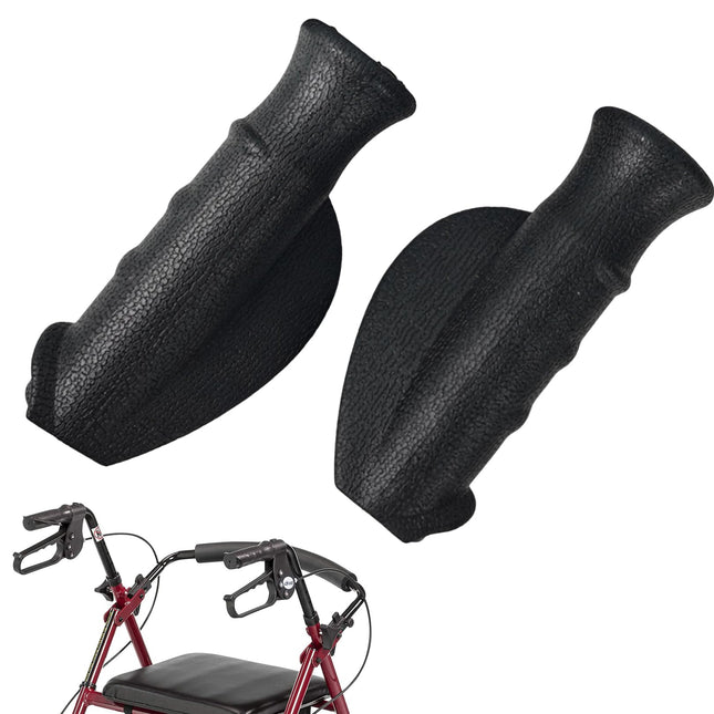 Pack of 2 rollator handles, ergonomic handle rollator spare parts, 2.2 cm walker handles for rollator wheelchair, rollator accessories for the elderly and injured (12 cm, right and left).