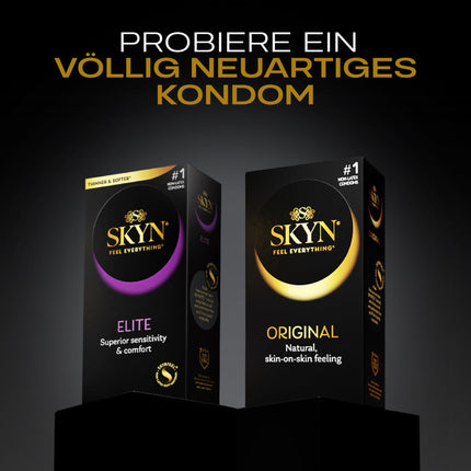 SKYN Elite Condoms, Latex-Free, Skynfeel, Male Condoms, Regular Size, Ultra-Thin and Soft Condoms, Smooth Straight Shape, 53 mm Wide, 100 Count