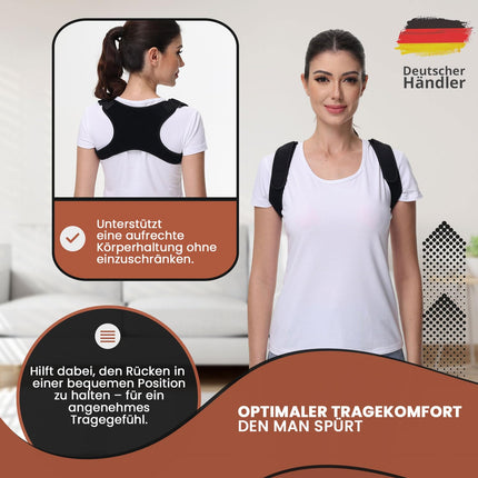 DONNER KRAFT Posture Corrector Men Women Innovative Back Support Belt: Back Posture Correction Belt for Men and Women - Adjustable and Breathable Posture Trainer (SL)