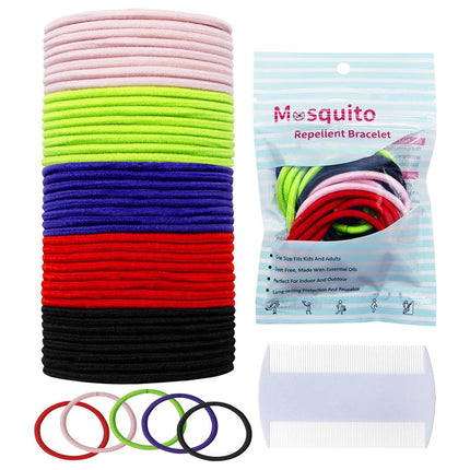 ZOCONE Anti-Lice Hair Ties 40 Pieces, Treatment for Head Lice Anti-Lice, Natural and Effective Helps Prevent Lice Hair Tie Rubber Band with Extra Fine Tooth Comb