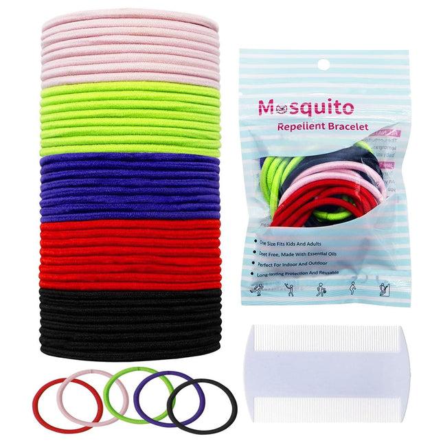 ZOCONE Anti-Lice Hair Ties 40 Pieces, Treatment for Head Lice Anti-Lice, Natural and Effective Helps Prevent Lice Hair Tie Rubber Band with Extra Fine Tooth Comb