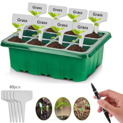 Indoor greenhouse cultivation box, 3 pieces 36 cells mini greenhouse cultivation set, seedling starter trays greenhouse cultivation tray with lid and ventilation for seedling plant