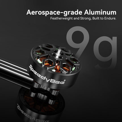 SpeedyBee 1404 4600KV Brushless FPV Motor for Bee25 2.5" FPV Drones - 4 Pack, Aviation Aluminum, Powerful &amp; Stable for 2.5 3" 4" Builds FPV Whoop Toothpick Cinewhoop