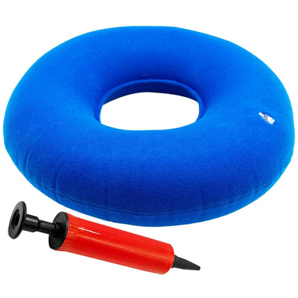 Donut Hemorrhoid Seat Cushion Inflatable Orthopedic Ring Cushion Decubitus Cushion Round Soft Seat Ring with Pump for Bed Sores Hemorrhoids Tailbone Pain Wheelchairs Pregnant Women Gray 35cm