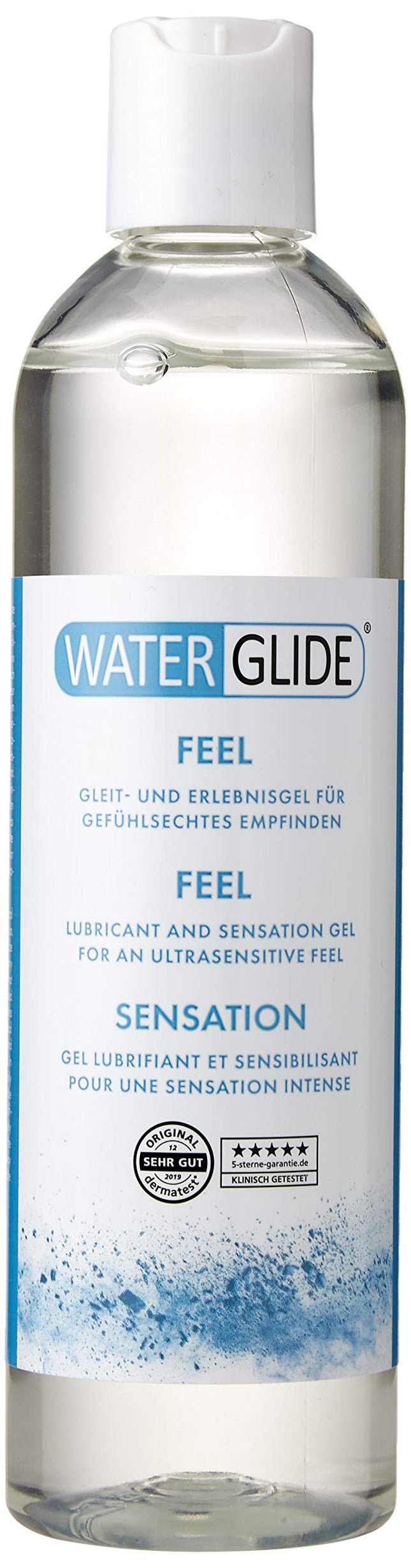 EIS Waterglide Feel lubricant, water-based lubricant with long-lasting effect, intimate gel for realistic sensations, transparent, 300 ml
