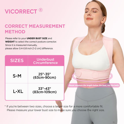 Back Support for Posture Correction, Posture Corrector, Adjustable, for the Upper Back, Supports the Clavicle and Relieves Neck, Shoulder and Upper Back Pain (S/M)
