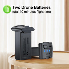 Loolinn | Drone with 4K camera as a gift for advanced beginners - GPS drone, 40 minutes flight time, 4K UHD camera, supports panorama and time-lapse recordings, under 250g - gift idea