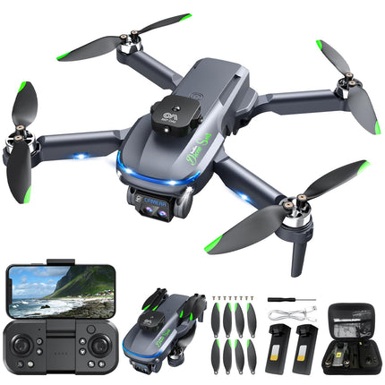 Drone with 4K Camera, Foldable with Remote Control Quadcopter, Indoor Obstacle Avoidance, Optical Flow Positioning, Gesture Photography, 360° Flip, Two Batteries, Toy Gift for Kids