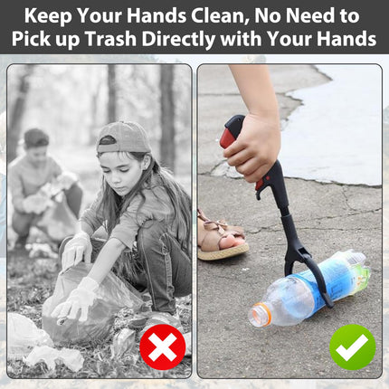Pack of 4 grabbers for seniors, garbage grabbers, children's grabbers, 28 cm portable garbage grabbers, multifunctional grabbers for garbage for mobile use in everyday life, article recycling