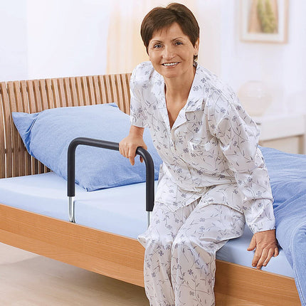 genialo bed handle, standing aid for the elderly, grab bar, bed riser, attachment to the slatted frame, soft grip
