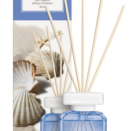 ipuro - Essentials Room Fragrance Sunny BEACHTIME 100ml | Room freshener with grapefruit, lemon &amp; white musk fragrance aroma | Diffuser with sticks | Air freshener for the home