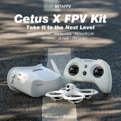 BETAFPV Betaflight ELRS Cetus X FPV Kit with LiteRadio 3 Transmitter, C04 Camera, VR03 Goggles with DVR Recording Function, Supports 2S Power Advanced RTF Kit for Beginners to Fly Faster and Farther