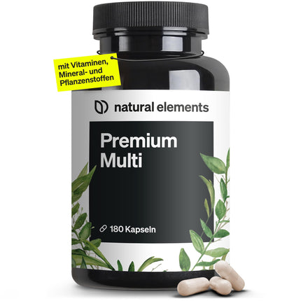 Premium Multivitamin – 180 high-dose complex capsules – valuable vitamins AZ – premium raw materials – with bioactive forms – no unnecessary additives – produced in Germany &amp; laboratory-tested
