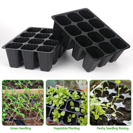 120 Cells Seedling Starter Trays Reusable, Mini Propagator, Greenhouse Growing Set, Growing Trays for Plants Indoor Greenhouse Plastic Germination Trays for Nursery, Growing