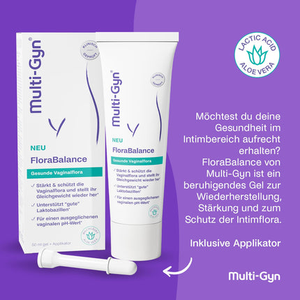 Multi-Gyn Flora Balance Gel 50 ml – Treatment of bacterial vaginosis for women – Optimizes vaginal pH – Clinically proven to strengthen and protect the intimate flora