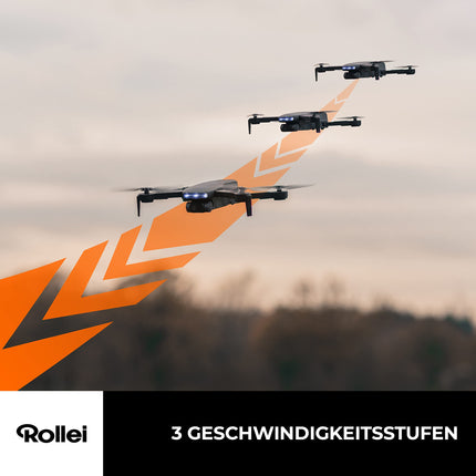 Rollei Fly 80 Combo drone, WiFi live image transmission, 6-axis gyroscope, full HD camera, long flight time, app control and remote control included
