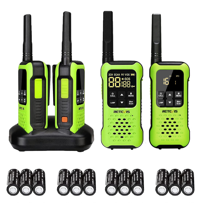 Retevis RT649P Walkie Talkie Waterproof, Floating Walkie Talkie IP67, 1200 mAh Rechargeable PMR Radio, SOS Alarm Walkie Talkie Set of 4 for Kayaking, Surfing, Fishing (4 Pack)