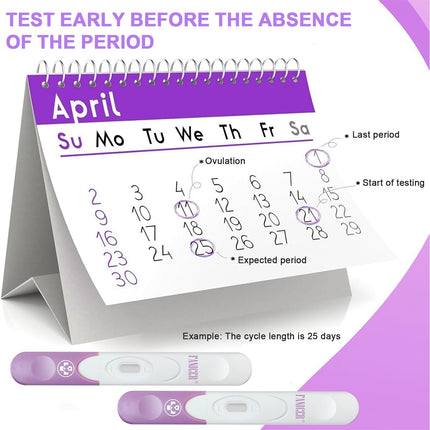 6 Pregnancy Tests, Rapid Pregnancy Test, Early Pregnancy Test Sensitivity, Individually Sealed Packaging Early Pregnancy Test, 3 Minutes Rapid Detection (Purple)