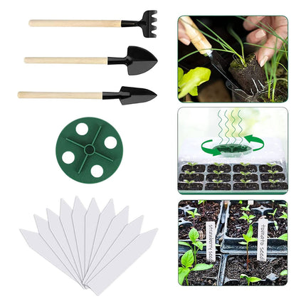 Mecctuck Growing Greenhouse, 3 Pack Grow Box, Indoor Greenhouse, Growing Kit, Mini Greenhouse, Indoor Plant Growing Greenhouse, Growing Tray, Growing Pots with Lid and Ventilation