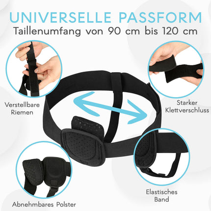 Adamson H2 Inguinal Hernia Belt for Men and Women – Hernia Band, Left and Right Wearable – Flexible, Adjustable Inguinal Hernia Belt – 90-120 cm Hip Circumference