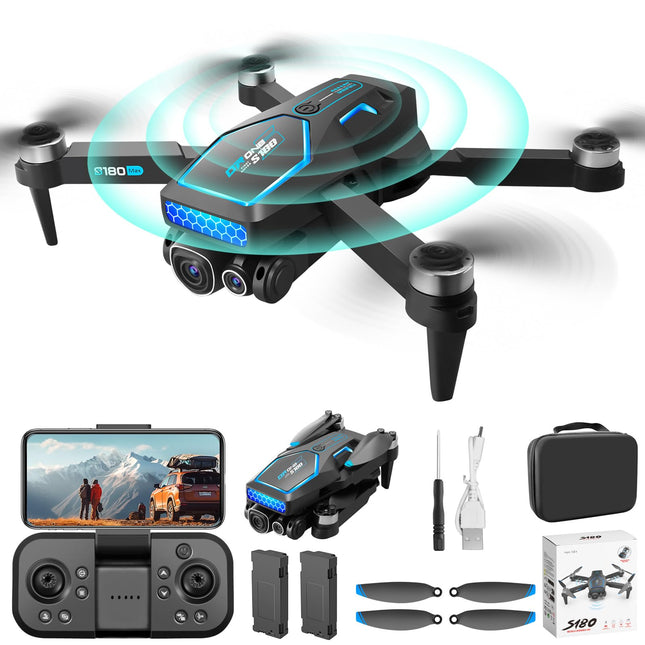 OBEST Drone with 4K Camera for Kids Beginners, Foldable FPV Drone WiFi Live Transmission, Brushless Motor, Obstacle Avoidance, 2 Batteries 28mins, Altitude Hold, Headless Mode, One Key Takeoff/Landing