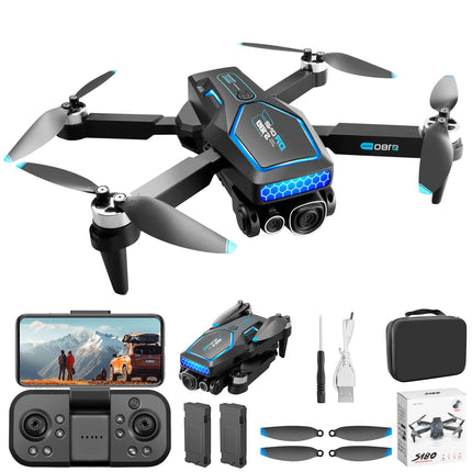 OBEST Drone with 4K Camera for Kids Beginners, Foldable Mini Drone WiFi Live Transmission, Brushless Motor, Obstacle Avoidance, 2 Batteries, Long Flight Time, Headless Mode, 3D Flip, One Key Takeoff/Landing