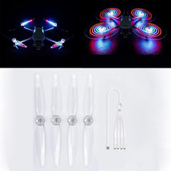 LICHIFIT Propellers with LED Lights For DJI Mavic 3 Pro/Classic/Cine Drone - Flash Paddles Blade Light Emitting Props Night Flight Accessories