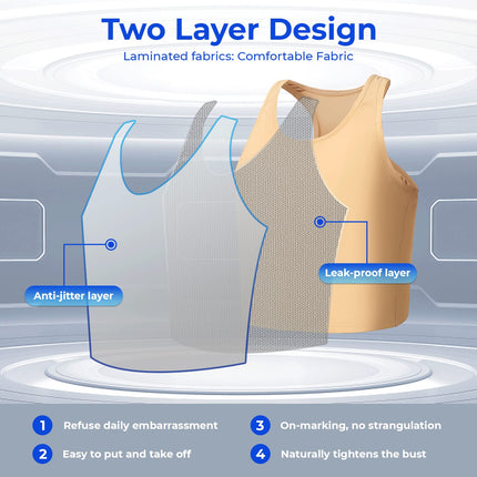 Wonababi Chest Binder for Transgender, Trans Binder with Racerback Chest Binder for Cosplay FTM Binder