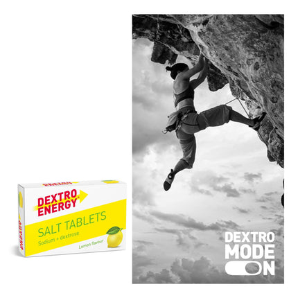 DEXTRO ENERGY SALT TABLETS LEMON + SODIUM - 54g, 30 tablets - Dextro sugar tablets for fast carbohydrate energy supply, supplement during workouts